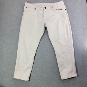 LAWMAN Pg3 Jeans Mens 40x24 White Regular Fit Tapered Stretch Denim Pants